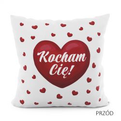 KOCHAM CIĘ Poszewka dekoracyjna VELVET, 40x40cm, kolor 001 czerwony PWA004/POP/001/040040/1