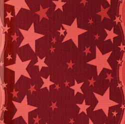 Firanka żakardowa panel Gwiazdki czerwone 60cm
